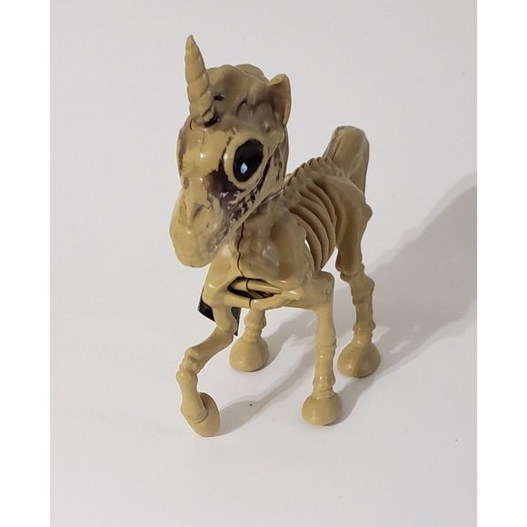 Halloween Spooky Bonez Unicorn Skeleton Decoration 7" - Picture 3 of 3